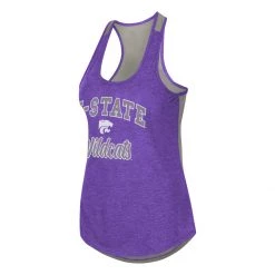 Colosseum Women's Kansas State Wildcats Racerback Mary Tank Purple/grey Heather -Colosseum Sales Shop unnamed file 2275