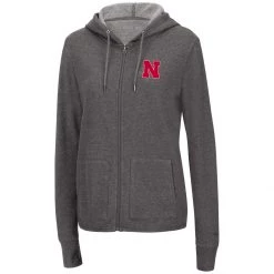 Colosseum Women's Nebraska Cornhuskers Serenity Hoodie Grey