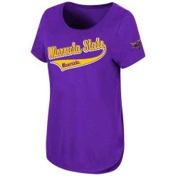 Colosseum Women's Minnesota State Mavericks Down To River T-Shirt Purple