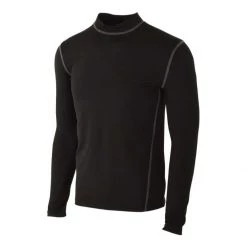 Men's Colosseum Bear Mock Cold Gear Long Sleeve Shirt Black -Colosseum Sales Shop unnamed file 237