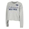 Colosseum Women's Nevada Wolf Pack Treehouse Crewneck Sweatshirt Heather Grey