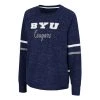 Colosseum Women's BYU Cougars Beach Break Crewneck Sweatshirt Navy