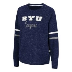 Colosseum Women's BYU Cougars Beach Break Crewneck Sweatshirt Navy