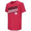 Colosseum Kids' Nebraska Cornhuskers Shazam T-Shirt Black Heather