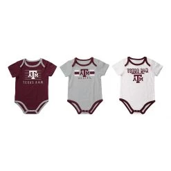 Colosseum Infant Boy's Texas A&M Aggies Sandcastles Onesie 3-Pack Maroon