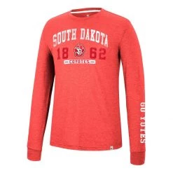 Colosseum South Dakota Coyotes Zen Long Sleeve Shirt Red -Colosseum Sales Shop unnamed file 2525