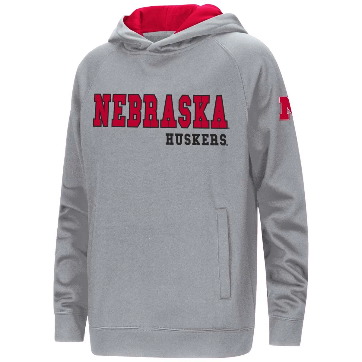 Colosseum Kids' Nebraska Cornhuskers Cyber 21 Hoodie Grey Heather 1 Colosseum Kids' Nebraska Cornhuskers Cyber 21 Hoodie Grey Heather