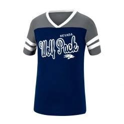 Colosseum Girls' Nevada Wolf Pack Practically T-Shirt Navy