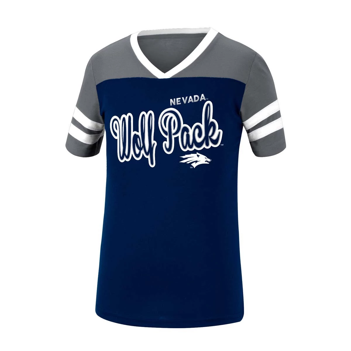 Colosseum Girls' Nevada Wolf Pack Practically T-Shirt Navy 1 Colosseum Girls' Nevada Wolf Pack Practically T-Shirt Navy