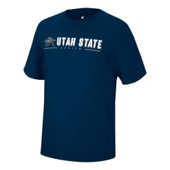 Colosseum Utah State Aggies Four Leaf T-Shirt Navy