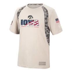 Colosseum Iowa Hawkeyes Operation Hat Trick Adversary T-Shirt Tan