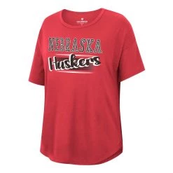 Colosseum Women's Nebraska Cornhuskers Reporter T-Shirt Red