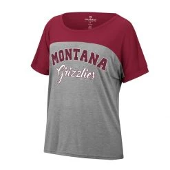 Colosseum Women's Montana Grizzlies Like Sunshine T-Shirt Maroon/grey