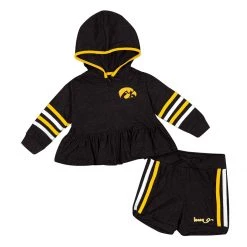 Colosseum Infant Girls' Iowa Hawkeyes Spoon Jacket & Short Set Black