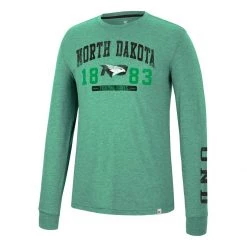 Colosseum North Dakota Fighting Hawks Zen Long Sleeve Shirt Kelly Green