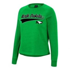 Colosseum Women's North Dakota Fighting Hawks Already Did Crewneck Sweatshirt Black