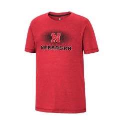 Colosseum Kids' Nebraska Cornhuskers Now Fade T-Shirt Red