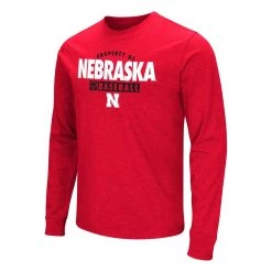 Colosseum Nebraska Cornhuskers Baseball Property Long Sleeve Shirt Red