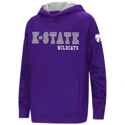Colosseum Kids' Kansas State Wildcats Cyber 21 Hoodie Purple