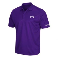 Colosseum TCU Horned Frogs Greens Polo Purple