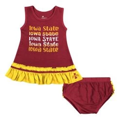 Colosseum Infant Girls' Iowa State Cyclones Toons Dress & Shorts Set Maroon