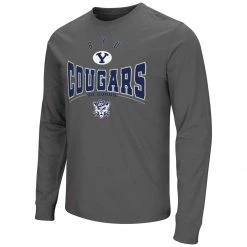 Colosseum BYU Cougars Playbook 2 Long Sleeve Shirt Grey Heather