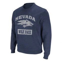 Colosseum Nevada Wolf Pack Now 22 Crewneck Sweatshirt Navy