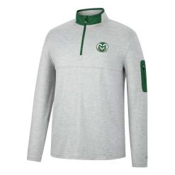 Colosseum Colorado State Rams Country 1/4 Zip Top Light Grey