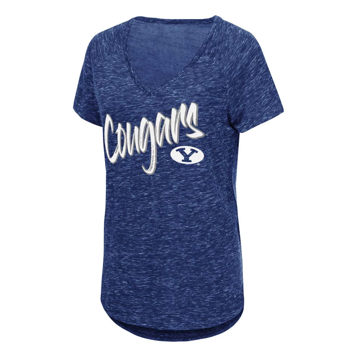 Colosseum Women's BYU Cougars Speckle T-Shirt Royal 1 Colosseum Women's BYU Cougars Speckle T-Shirt Royal