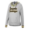 Colosseum Women's Iowa Hawkeyes Andy Rib Hoodie Heather Grey