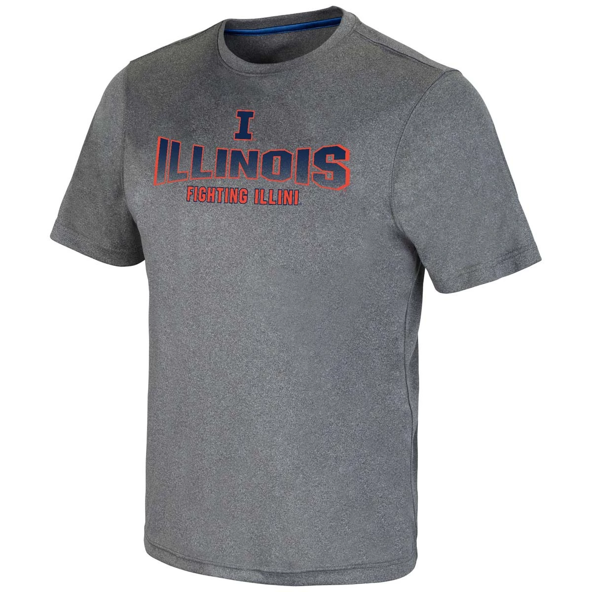 Colosseum Illinois Fighting Illini Larry T-Shirt Heather Grey 1 Colosseum Illinois Fighting Illini Larry T-Shirt Heather Grey