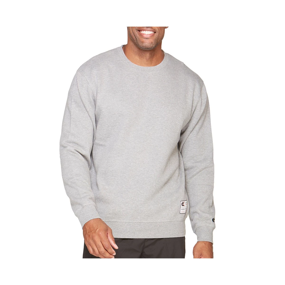 Men's Colosseum Authentic Crew Sweatshirt Heather Grey 4 Men's Colosseum Authentic Crew Sweatshirt Heather Grey - Image 4