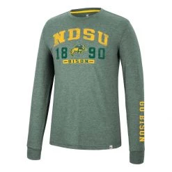 Colosseum North Dakota State Bison Zen Long Sleeve Shirt Green