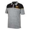 Colosseum Iowa Hawkeyes Birdie Polo Heather Grey