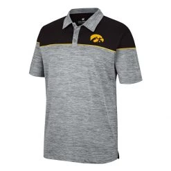 Colosseum Iowa Hawkeyes Birdie Polo Heather Grey