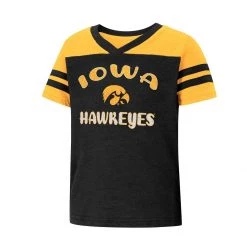 Colosseum Toddler Girls' Iowa Hawkeyes Pie Crust T-Shirt Black