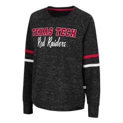 Colosseum Women's Texas Tech Red Raiders Beach Break 2 Crewneck Sweatshirt Black