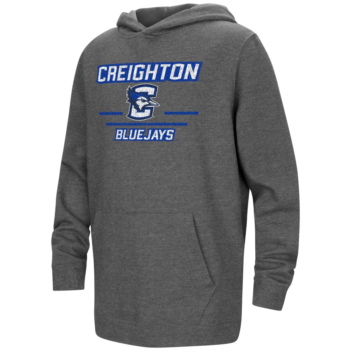 Colosseum Kids' Creighton Bluejays Campus Hoodie Charcoal 2 Colosseum Kids' Creighton Bluejays Campus Hoodie Charcoal - Image 2