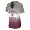 Colosseum Women's Texas A&M Aggies Winkle Dip T-Shirt Grey Heather/maroon