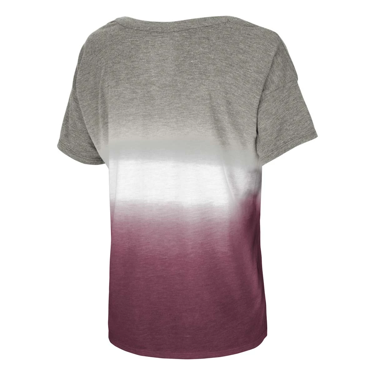 Colosseum Women's Texas A&M Aggies Winkle Dip T-Shirt Grey Heather/maroon 2 Colosseum Women's Texas A&M Aggies Winkle Dip T-Shirt Grey Heather/maroon - Image 2