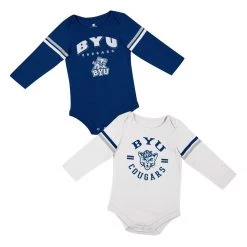 Colosseum Infant BYU Cougars Advert Onesie 2 Pack Navy