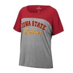 Colosseum Women's Iowa State Cyclones Like Sunshine T-Shirt Cardinal/grey