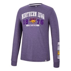 Colosseum Northern Iowa Panthers Zen Long Sleeve Shirt Purple