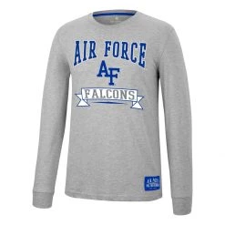 Colosseum Air Force Academy Hay All Long Sleeve Shirt Heather Grey