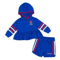 Colosseum Infant Girls' Kansas Jayhawks Spoon Jacket & Short Set Royal