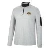 Colosseum Missouri Tigers Country 1/4 Zip Top Light Grey