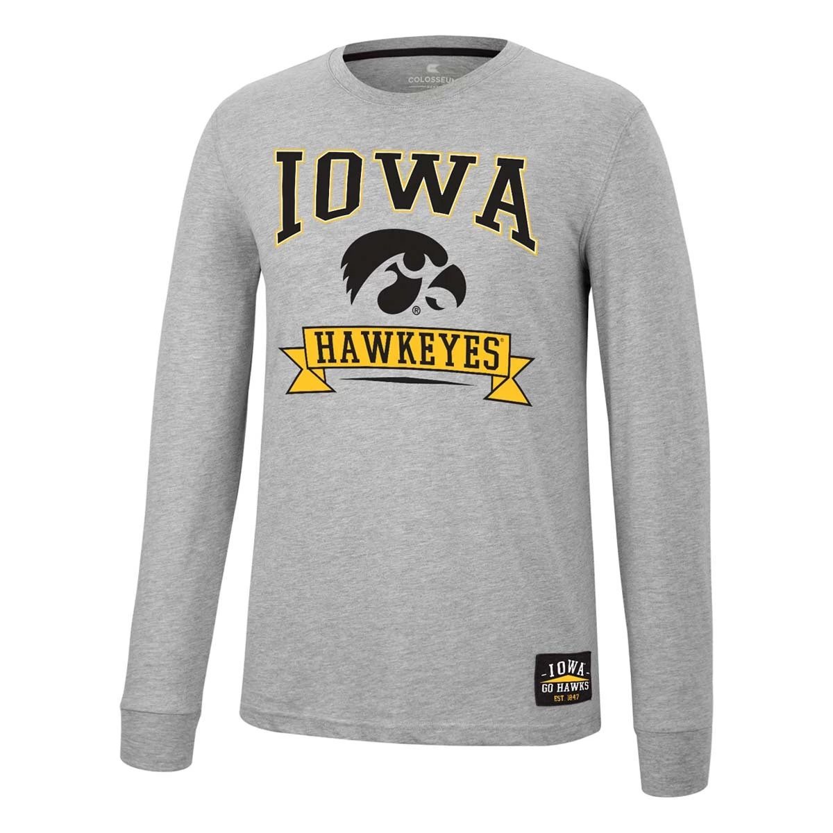 Colosseum Iowa Hawkeyes Hay All Long Sleeve Shirt Heather Grey 2 Colosseum Iowa Hawkeyes Hay All Long Sleeve Shirt Heather Grey - Image 2