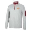 Colosseum Iowa State Cyclones Country 1/4 Zip Top Light Grey