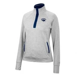 Colosseum Women's Nevada Wolf Pack Lillian 1/4 Zip Top Heather Grey