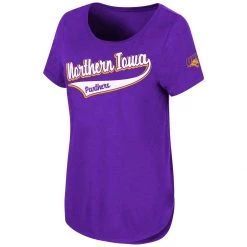 Colosseum Women's Northern Iowa Panthers Down To River T-Shirt Purple